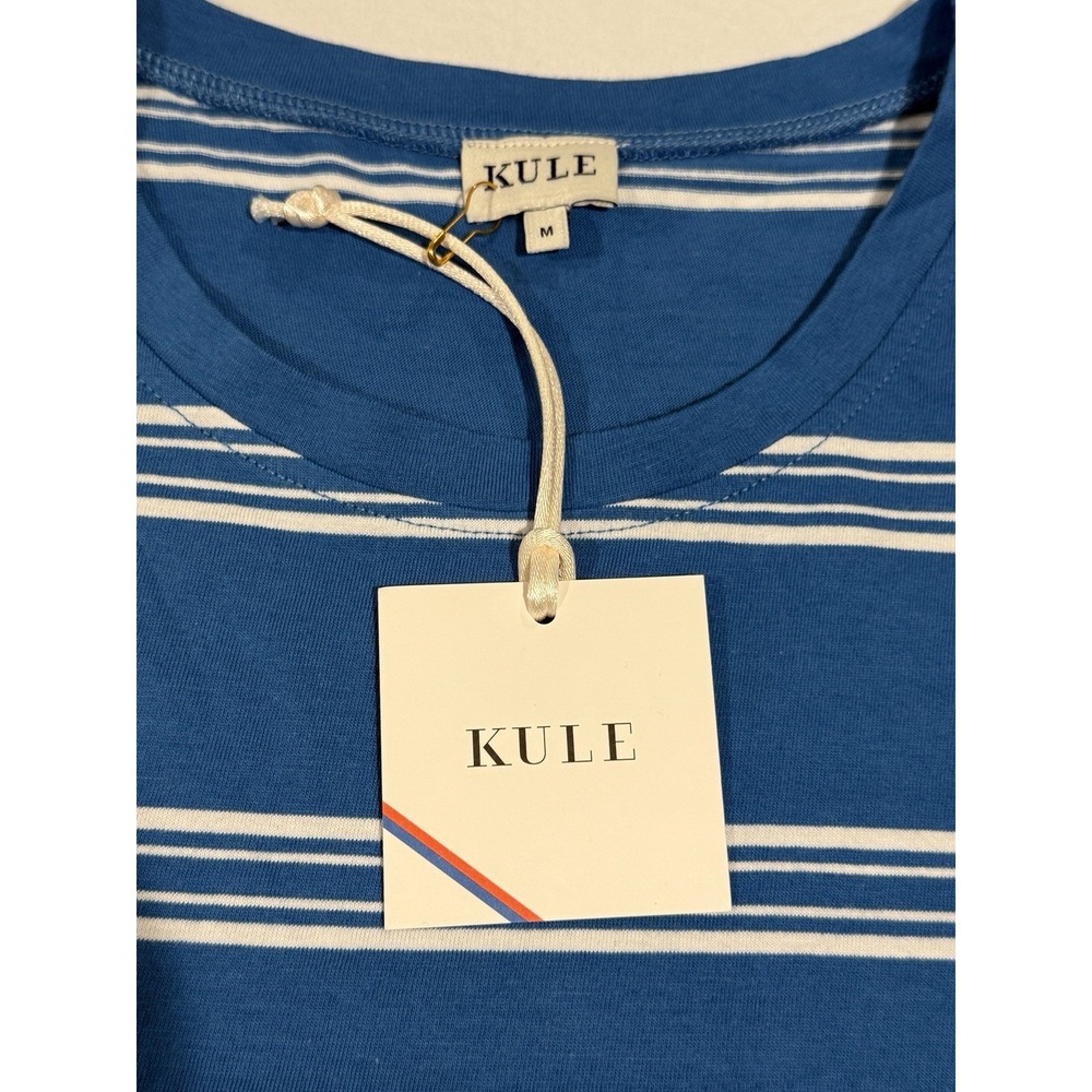 Kule The Modern Tee Women’s M White & Blue Striped Short Sleeve Casual Preppy - Picture 11 of 12